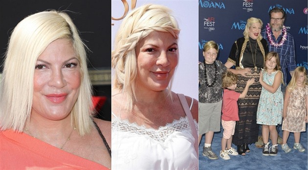 Tori Spelling a její poetná rodina.