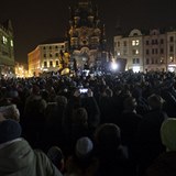 Protestujcmi zaplnn nmst v Olomouci.