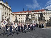 Píprana na inauguraci Miloe Zemana.