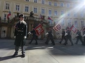 Píprana na inauguraci Miloe Zemana.