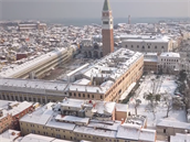 Benátky pokryl sníh a vypadají kouzeln.