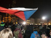 Stovky lidí demonstrovaly v Olomouci.