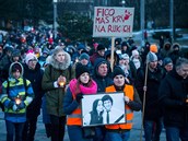 Protestní pochod na Slovensku.