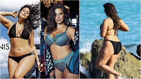 Slavná plus size modelka Ashley Graham.