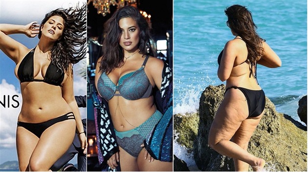 Slavná plus size modelka Ashley Graham.