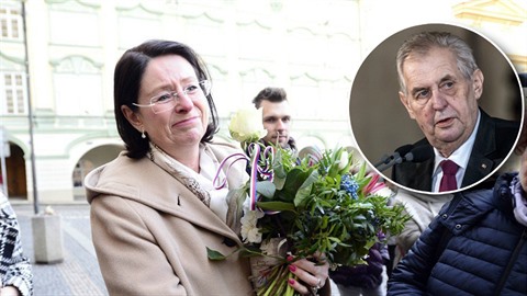 Květiny zahalená Němcová řekla, co si myslí o Zemanovi.