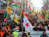 Kurdové protestují po celém Nmecku.
