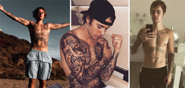 Justin tetování miluje.