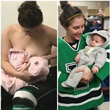 Hokejistka Serah Smallov se vrtila na led osm tdn po porodu. Dcerku tak...