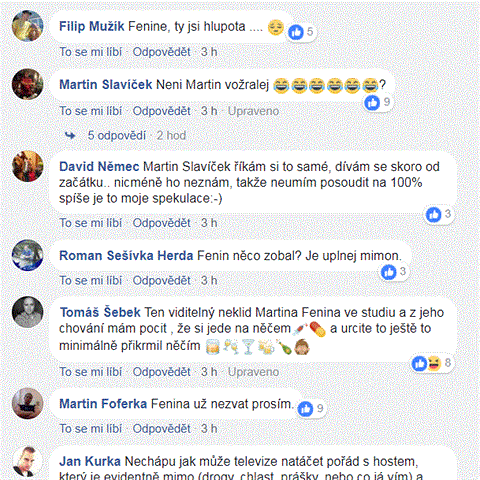 Fenin dostal na Facebooku pknou sodu.