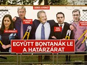 Orbánova Fidesz vytvoila billboardy, na nich se Soros objímá s pedstaviteli...