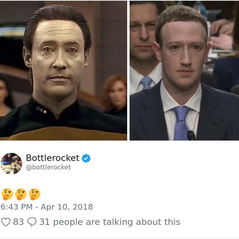 Vtiplci se na internetu dobe bav. Zuckerberg toti na kobereku ped...