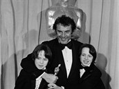 Milo Forman se svými syny v roce 1976 na pedávání Oscar.
