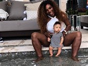 Serena Williams se pochlubila díttem.