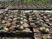 Pohebit tank na Ukrajin.