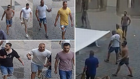 Sedm cizinc brutáln napadlo íníka v centru Prahy.
