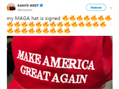 Minulý týden se Kanye West pochlubil podepsanou kiltovkou od Donalda Trumpa.