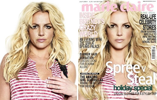 Britney Spears ped a po zásahu ve Photoshopu