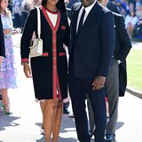 Britský herec Idris Elba s partnerkou.