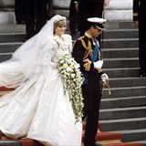 Svoje si na královské svatbě užila i princezna Diana.