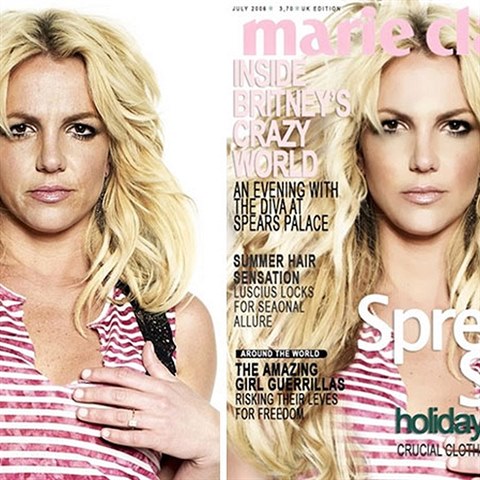 Britney Spears ped a po zsahu ve Photoshopu