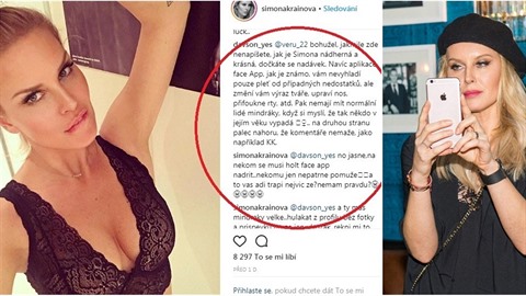 Krainová se pustila do hádky s uivateli na Instagramu.