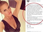 Krainová se pustila do hádky s uivateli na Instagramu.