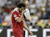 Mohamed Salah, hlavní hvzda Liverpoolu, musel odejít ze hit ve finále Ligy...