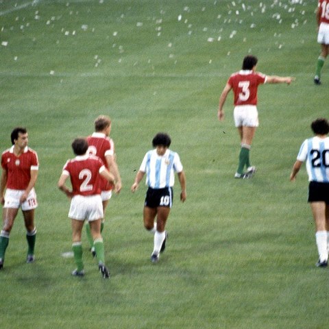 Diego Maradona si zahrl i na mistrovstv svta 1982.