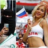 Saúdskoarabské fanynky vypadají, jako by patřily do tvrdého jádra. To Rusky se...