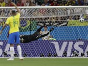 Jediný gól Brazílie proti výcarsku vstelil krásnou ranou Philippe Coutinho.