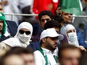 Saúdskoarabské fanynky se pi zápase píli neodvázaly.
