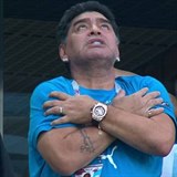 Maradona bhem zpasu promlouval s bohem.