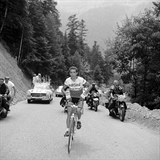 Federico Bahamontes vyhrl Tour de France v roce 1959, na snmku je zaznamenn...