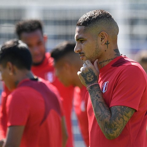 Jos� Paolo Guerrero Gonzales na tr�ninku.