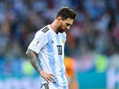 Argentinský fotbalový král Lionel Messi se na turnaji trápí.