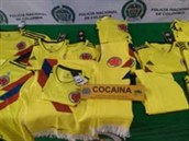 Kolumbijské fotbalové dresy naputné zkapalnným kokainem.