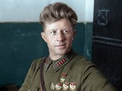 Generál rudé armády Alexander Rodimtsev, který byl dvakrát oceněn jako hrdina...