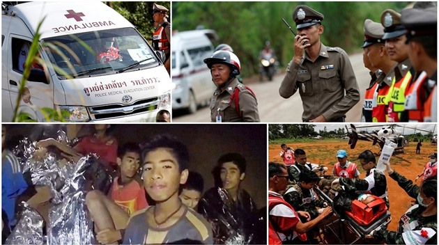 V Thajsku druhým dnem pokračuje záchrana mladých fotbalistů z jeskyně.