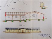 Dobový plánek koncentraního tábora pro Romy v Liberci.