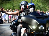 Na Harleyi se Prahou prohnali i fanouci kapely Kiss.
