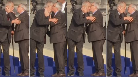 Jean-Claude Juncker dostal chuť zlíbat Miloše Zemana.