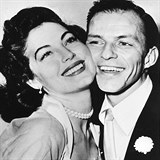 Hvzdn pr Frank Sinatra a Ava Gardner, druh Sinatrova ena, se kterou byl...