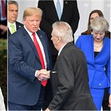 Donald Trump na summitu NATO opt dil.