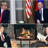 Donald Trump včera jednal s Vladimirem Putinem. Jejich summit se velmi podobá...