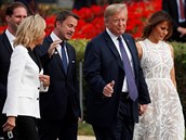 Donald Trump s manelkou Melanií na summitu NATO.