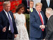 Donald Trump na summitu NATO opt ádil.