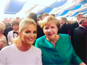 Monika Babiová s Angelou Merkelovou.