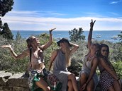 Dara Rolins s kamarádkami a kolegynmi na spanilé jízd po Itálii