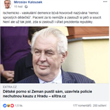 Facebookov pspvek Kalouska vi Zemanovi.